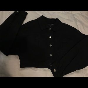 Fashion Nova Black Jean Cropped Jacket 🖤